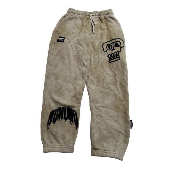 Nununu Kooky Skull Sweatpants in Cloudy White - Picture 1 of 5